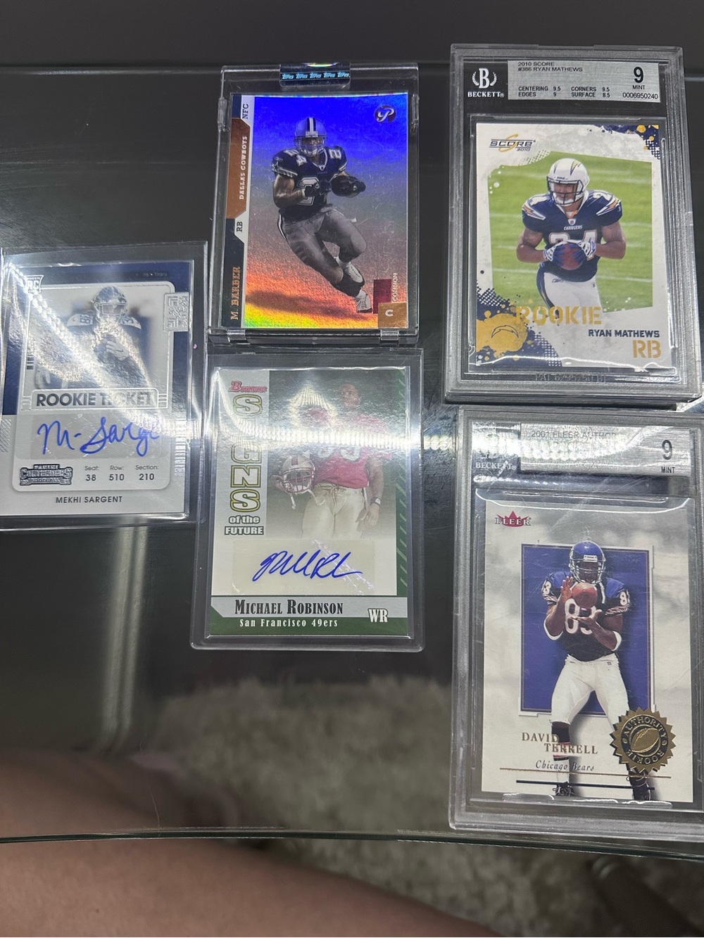 5 football card assortment